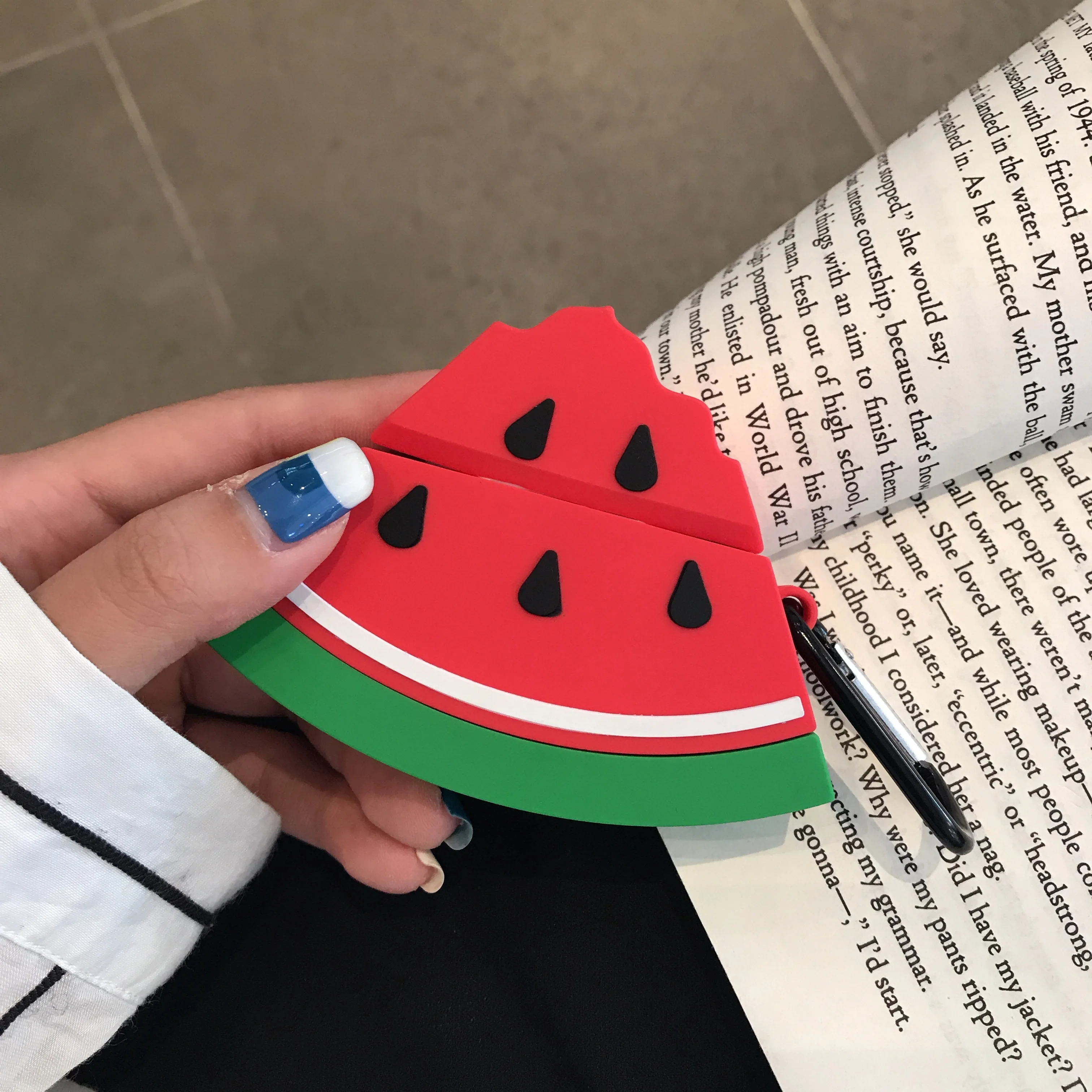 Мультфильм милые фрукты Лето арбуз беспроводной Bluetooth наушники чехол для AirPods