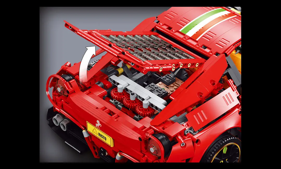 

Technic MOC 3571pcs Italian Super-Car F12 458 488 Racing Car Model Building Blocks Brick Toys for Boy Christmas Gift 42115 42125