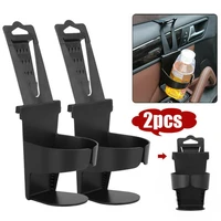 50 wholesales 2pcs car cup holder universal adjustable black truck door mount drink bottle stand for vehicle