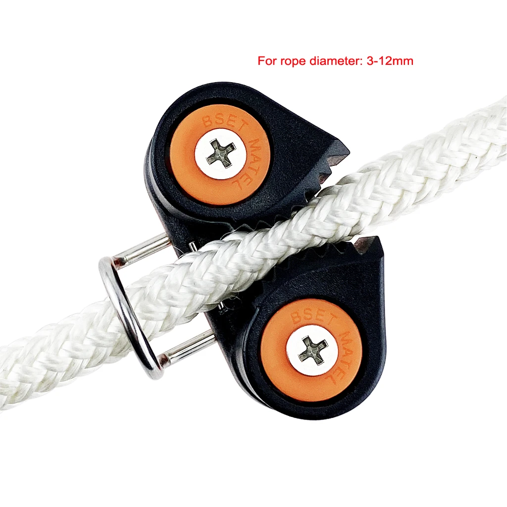 

2PCS Composite 2 Row Matic Ball Bearing Cam Cleat with leading Ring Pilates Equipment Boat Fast Entry Rope Wire Fairlead Sailing