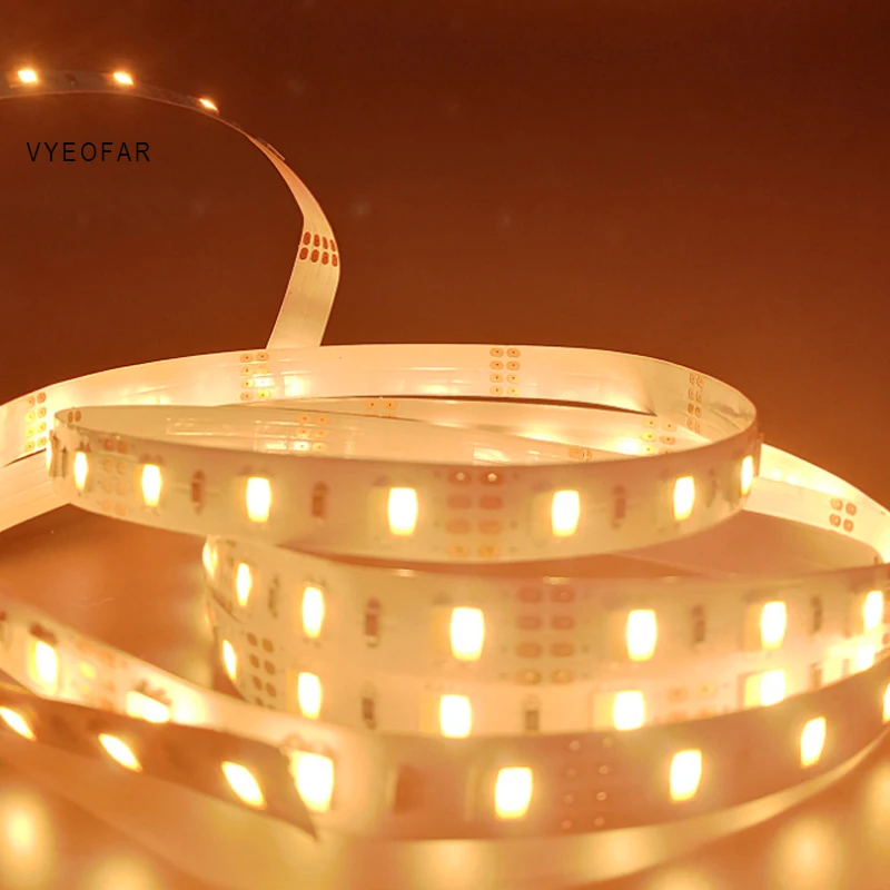 New Led CW WW Strip DC 12V 5050 Smd 5m/Roll 60 beads Per Meter White Warm 2 in 1 LED String Ribbon Light Home Use | Лампы и освещение