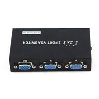 2 in 1 out 2x1 port 1080p vga metal switch selector box vgasvga manual sharing switcher splitter for pc monitor