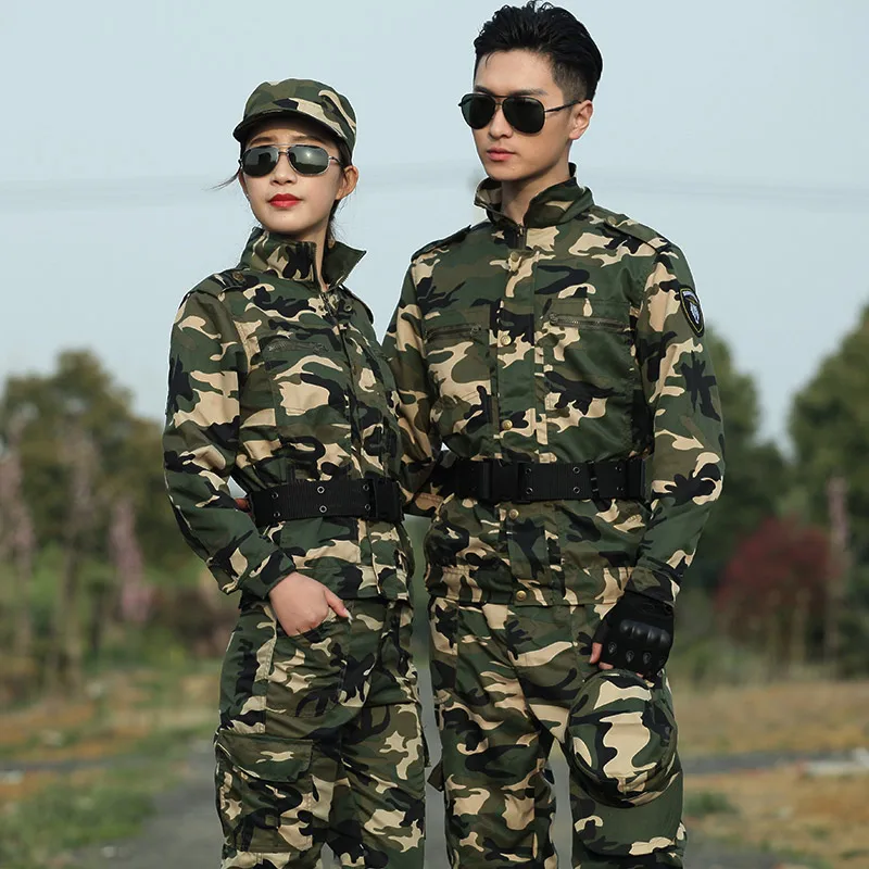 Jacket and pants Камуфляжная охотничья одежда для мужчин и женщин Военная тактическая одежда Ghillie костюм Боевая Рыбалка походная куртка брюки карго - Цвет: Jacket and pants
