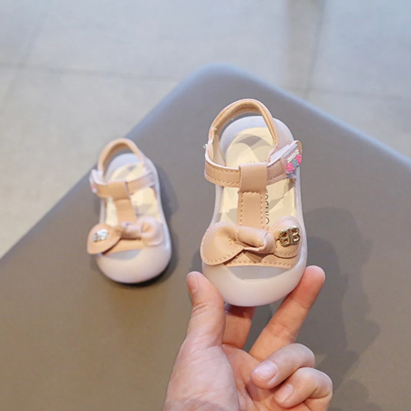 Сандалии детские из мягкой ПУ кожи босоножки с резиновой подошвой на подошве