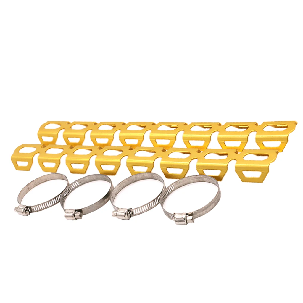 4 вида цветов теплозащита мотоцикла глушитель трубы ноги протектор с зажимами