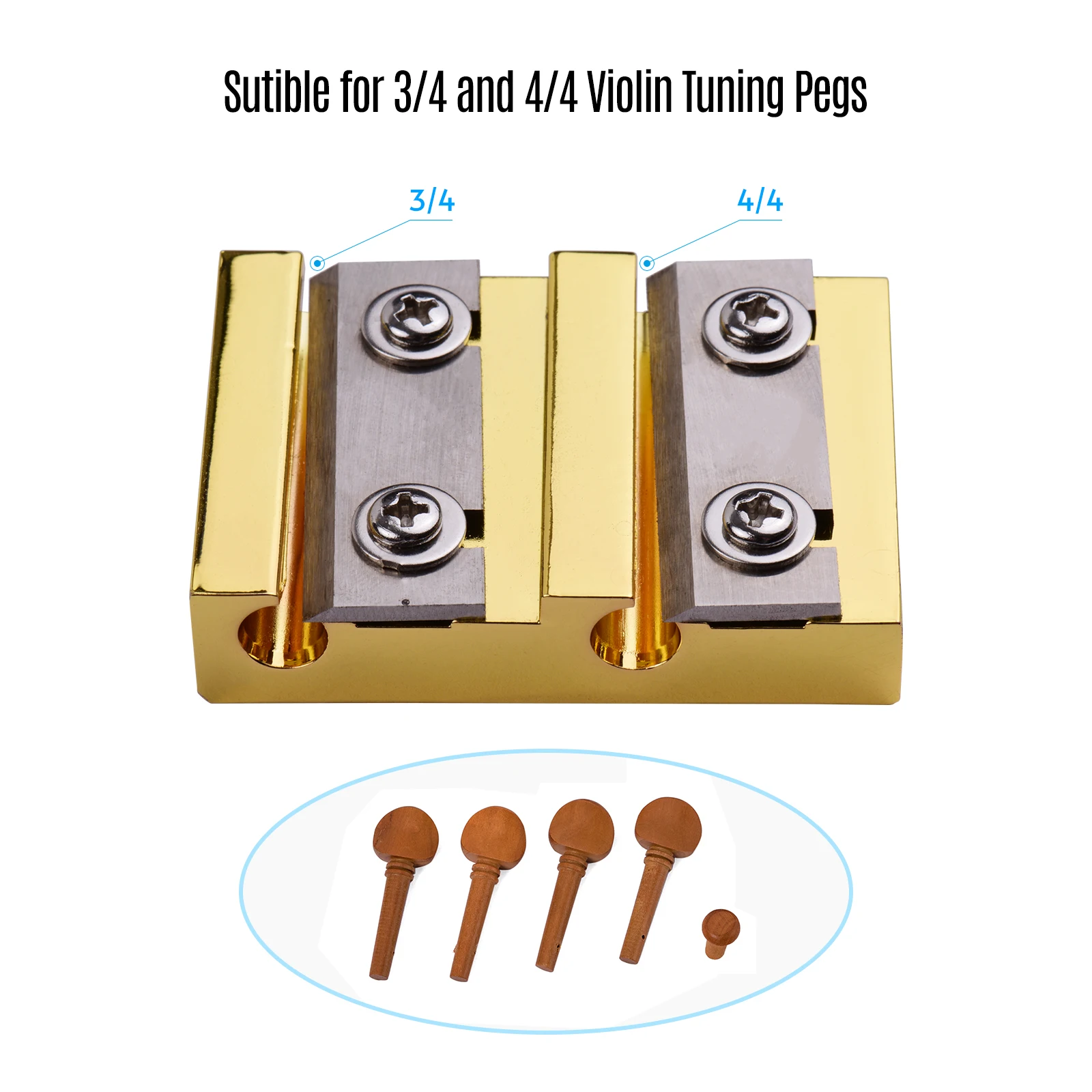 

ammoon 3/4-4/4 Violin Peg Shaver Peg Reels Shaver Violin Making Tool Luthier Tool Brass Material Gold