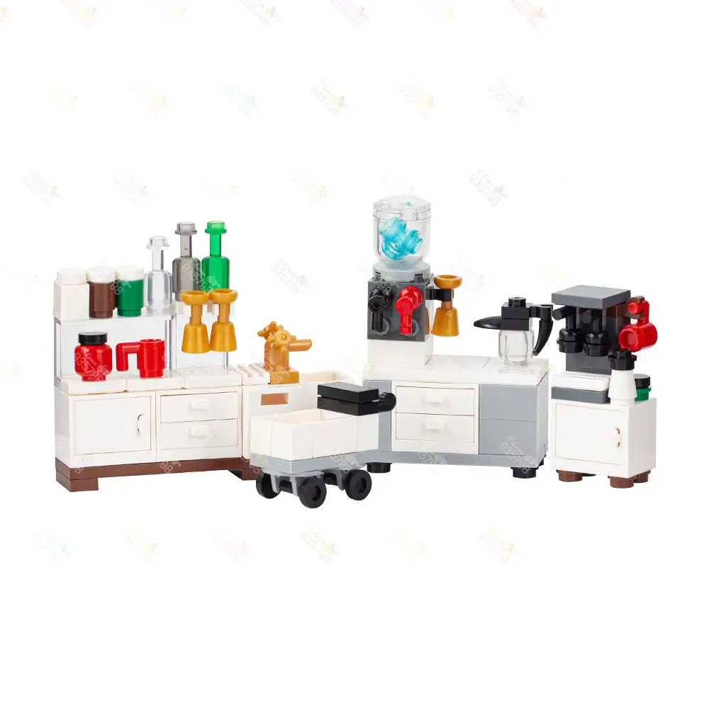 Конструктор City MOC для детской кроватки дивана компьютера книжного шкафа