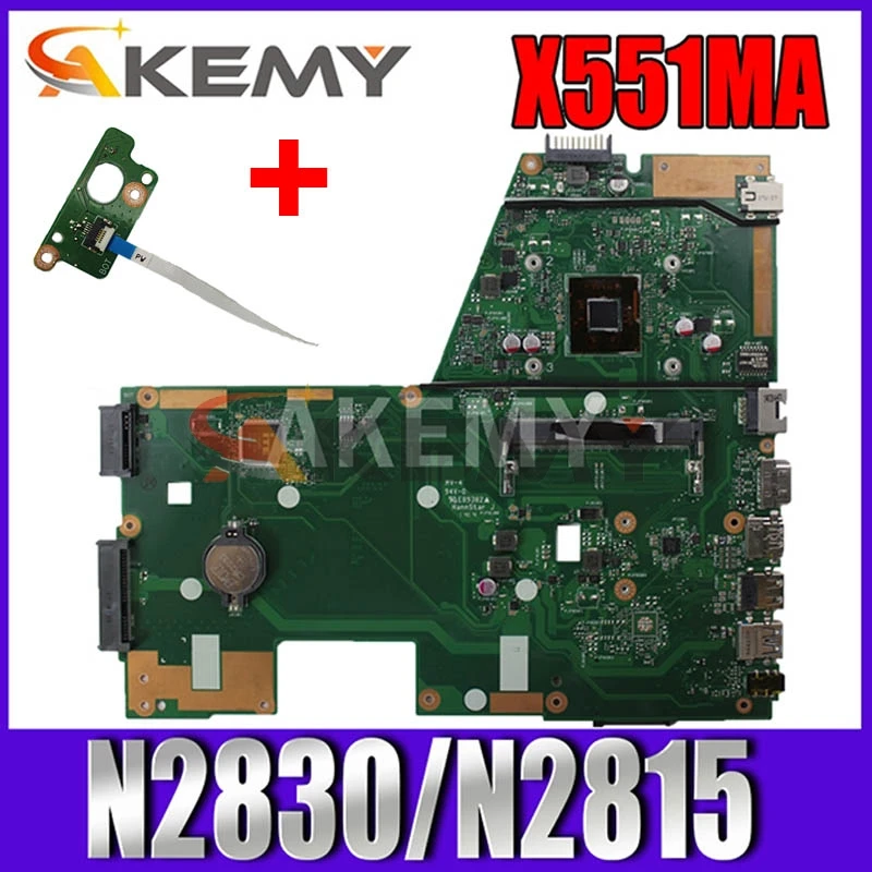 

Akemy X551MA Laptop motherboard For Asus X551MA X551M X551 F551MA D550M Test original mainboard 2 Core CPU N2830/N2815