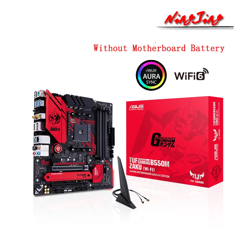 ASUS TUF GAMING B550M (Wi Fi) ZAKU II EDITION Micro ATX AMD B550 DDR4 4600(OC) MHz 128G M.2 SATA Socket AM4 CPU|Материнские платы| |
