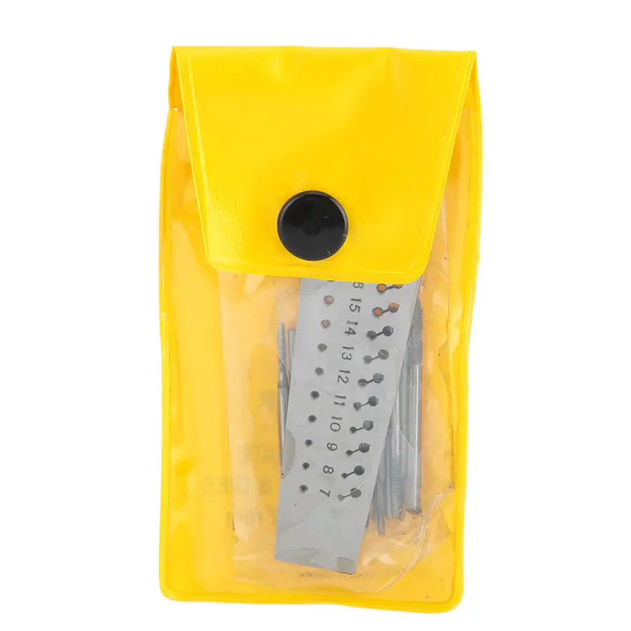 15Pcs/set 36 Holes Steel Board 7-20 Watch Dial Punching Tool +14Pcs Screw Tap Tapping Accessories Kit Hand for Watchmaker - купить по