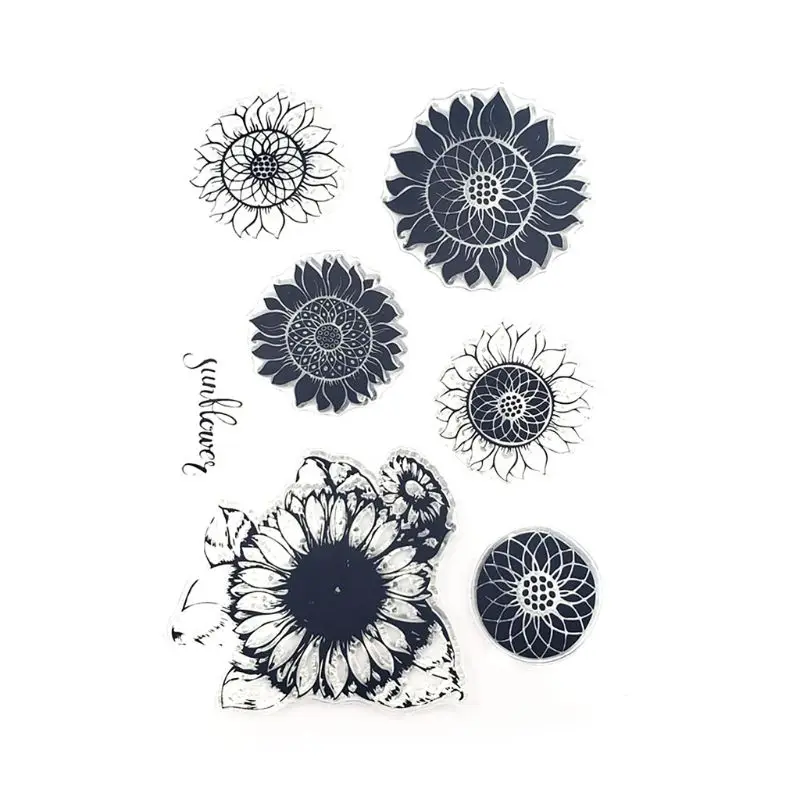 

Variety Sunflower Silicone Clear Seal Stamp DIY Scrapbooking Embossing Photo Album Decorative Paper Card Craft Art Handmade Gift