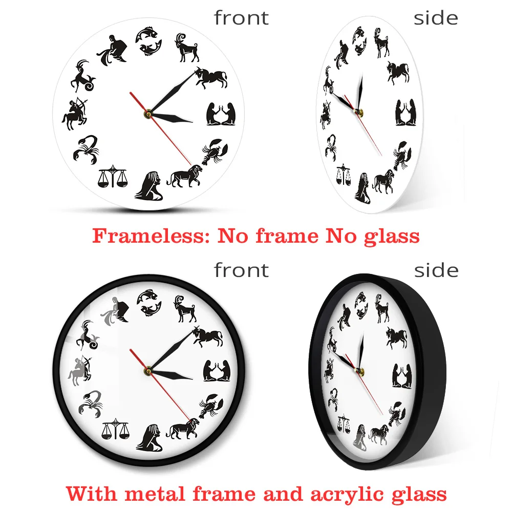 Настенные часы в стиле Астрология настенные со звездными знаками декор для