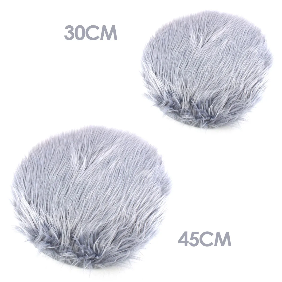 Круглый ковер из искусственного меха мягкие пушистые противоскользящие кресло