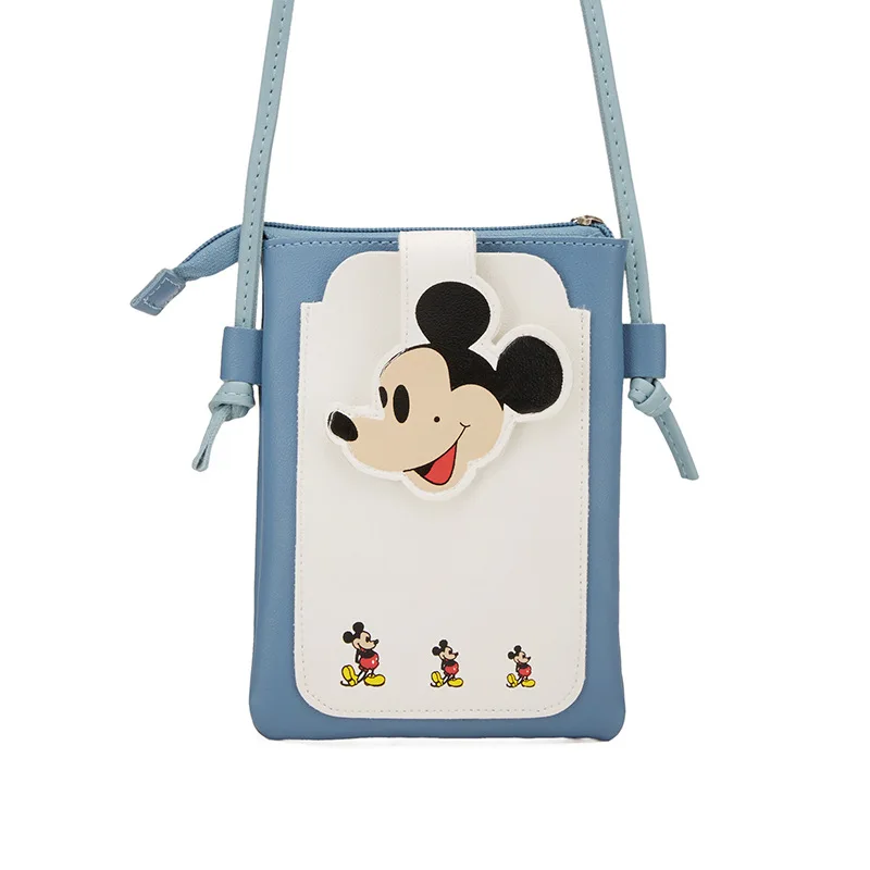 Disney Children's Coin Purse Mickey Mouse Printed PU Leather Material Waterproof Portable Mobile Phone Bag Card Case | Игрушки и