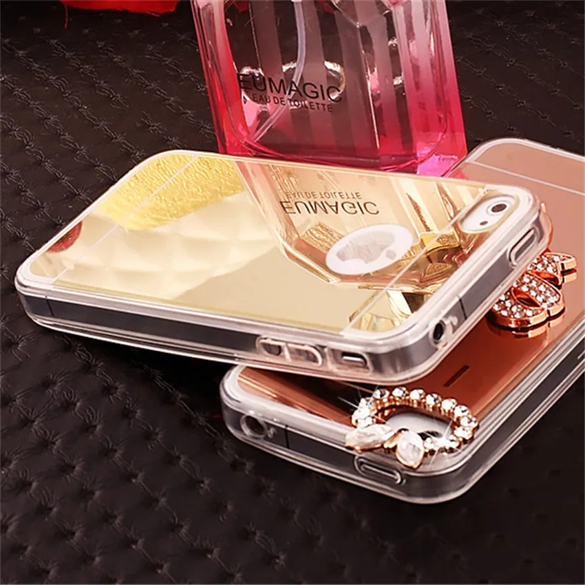 Роскошный блестящий зеркальный чехол-подставка для телефона iPhone 11 Pro MAX 8 7 Plus 6S