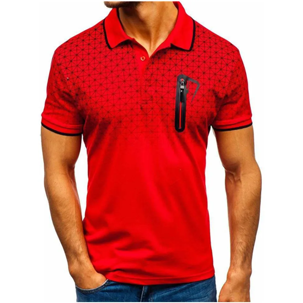 

New Fashion Summer Zipper Polo Shirt Men Short Sleeve Polos Shirts Fit Mens Polo Clothes Bodybuilding Streetwear Poloshirts T123