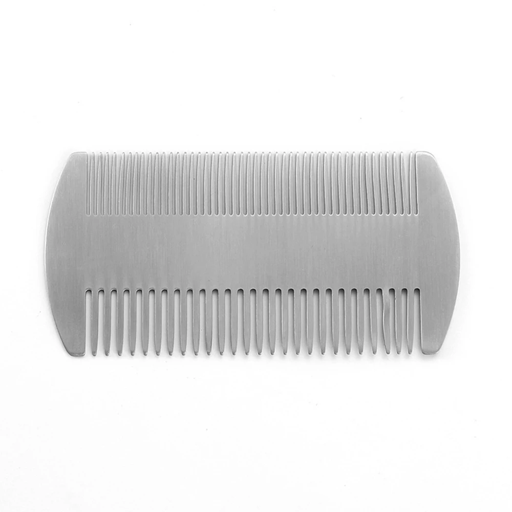 

1pcs Metal Beard Comb Mustache Comb With Fine & Coarse Teeth Two Side Small Comb For Men Beard & Women Hair Care