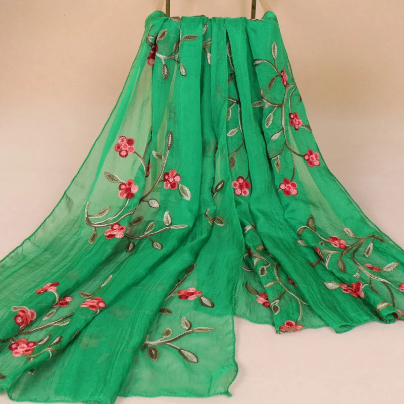 Женский шифоновый длинный шарф с цветочным принтом 180 см |