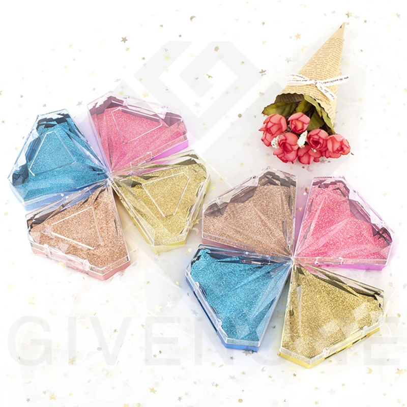 Новое поступление пустые прозрачные ресницы со стразами упаковка оптом