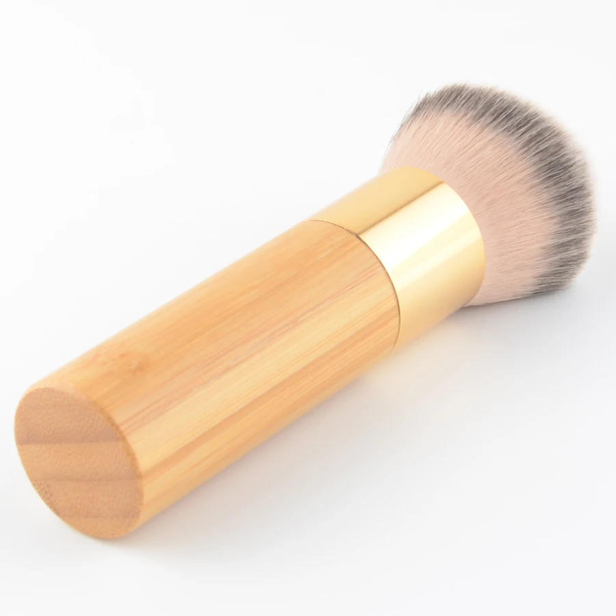 1 шт. T3 Рассыпчатая Кисть для макияжа кубики Бамбуковая ручка двухцветная мягкая