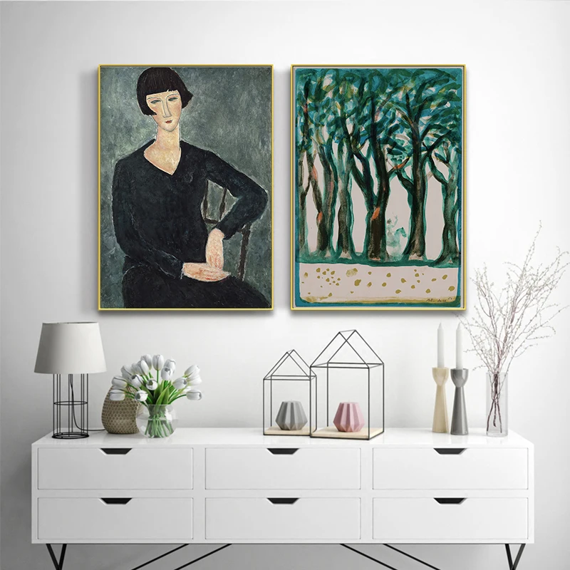 Классический постер Amedeo Modigliani Picasso коллекция художественных работ эскиз холст