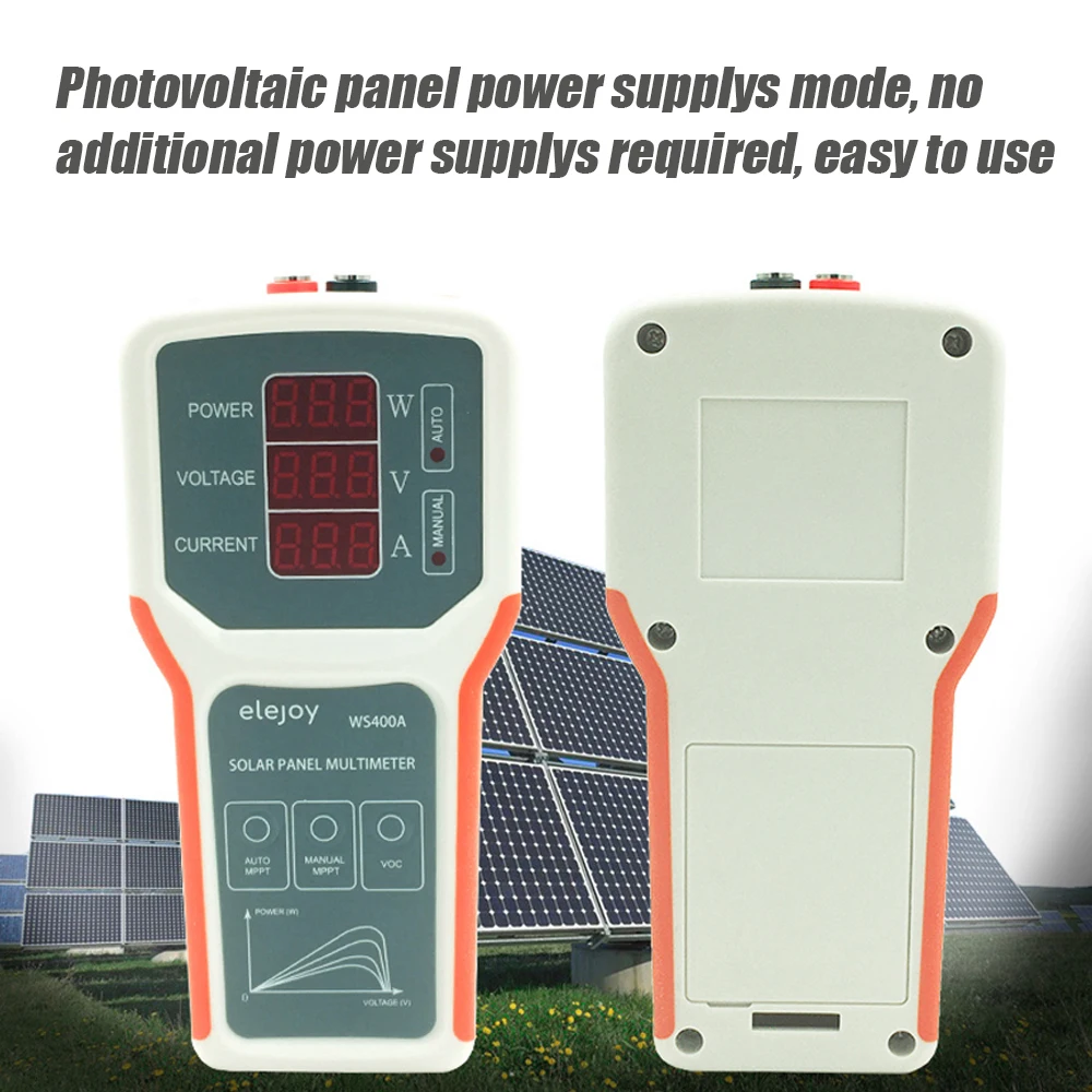 

WS400A Photovoltaic Panel Power Supplys Multimeter Solar Panel MPPT Tester Open Circuit Voltage Troubleshooting Utility Tool