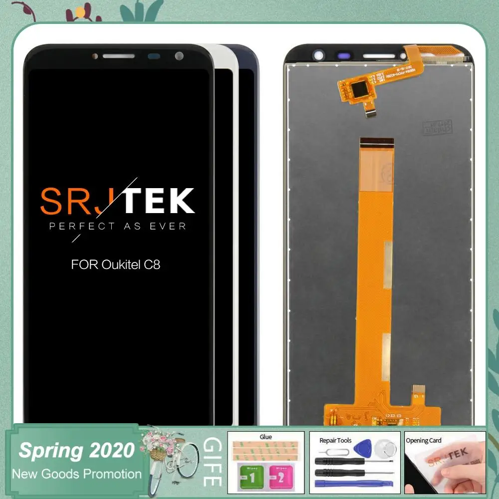 1280*640 для Oukitel C8 ЖК дисплей + сенсорный экран дигитайзер сборка запчастей