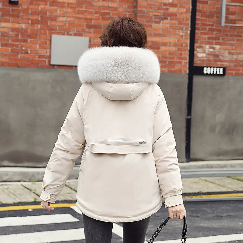 

Winter Women Parkas 2020 new Winter -30 degrees thickened warm Parkas coat fashion fur collar hooded Winter jacket Parkas Women
