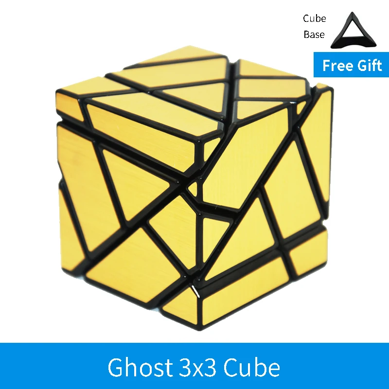 Lefun FangCun Black Base Ghost 6cm Cube Magico 3x3 Strange-shape Magic Cube Puzzle Hollow Sticker SpeedCube Educational Toys