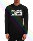 Бесплатная доставка, футболка Pelagic с длинным рукавом для рыбалки, новинка, черная, унисекс, хлопок, Размеры S 3Xl Ne