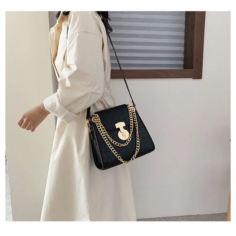 Женские сумки через плечо из искусственной кожи с каменным узором 2020 модные