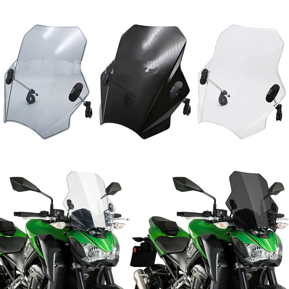 

Universal motorcycle windshield windshield, suitable for Honda Kawasaki Yamaha Ducati Harley BMW