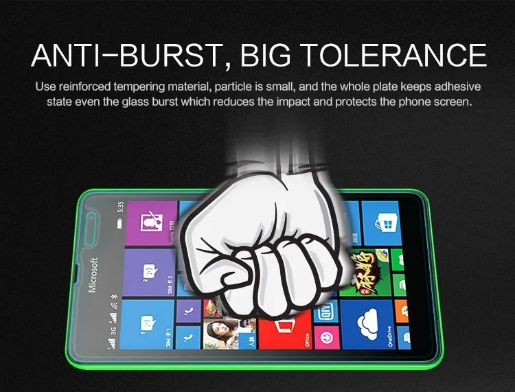 Ультратонкая защитная пленка из закаленного стекла для Microsoft Nokia lumia N530 N635 XL X2 N535