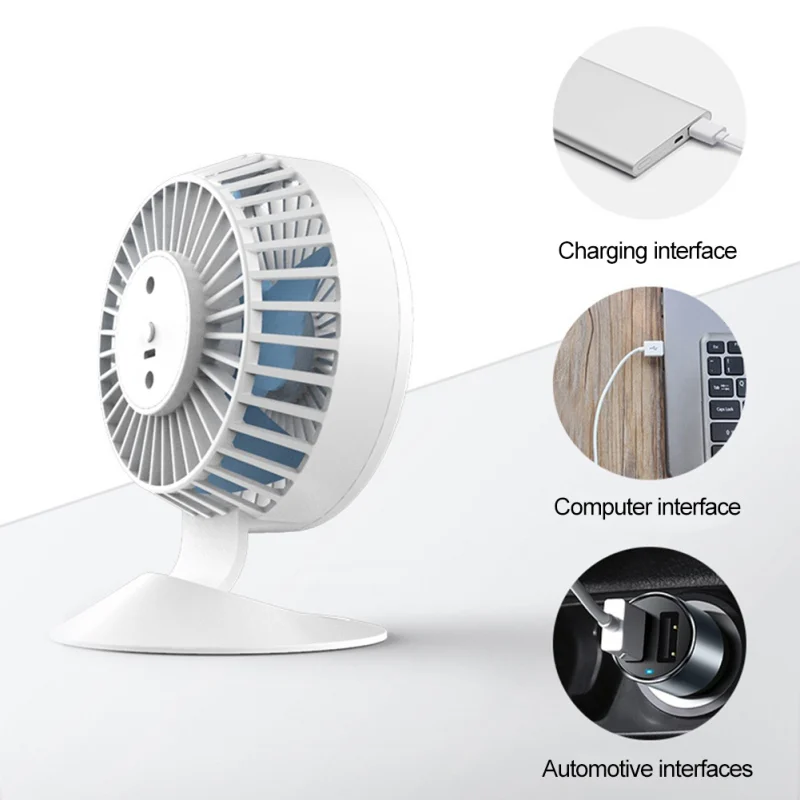 

Summer Mini USB Rechargeable Air Cooling Fan Desk Fan Home Student Portable Desktop Office FanNew