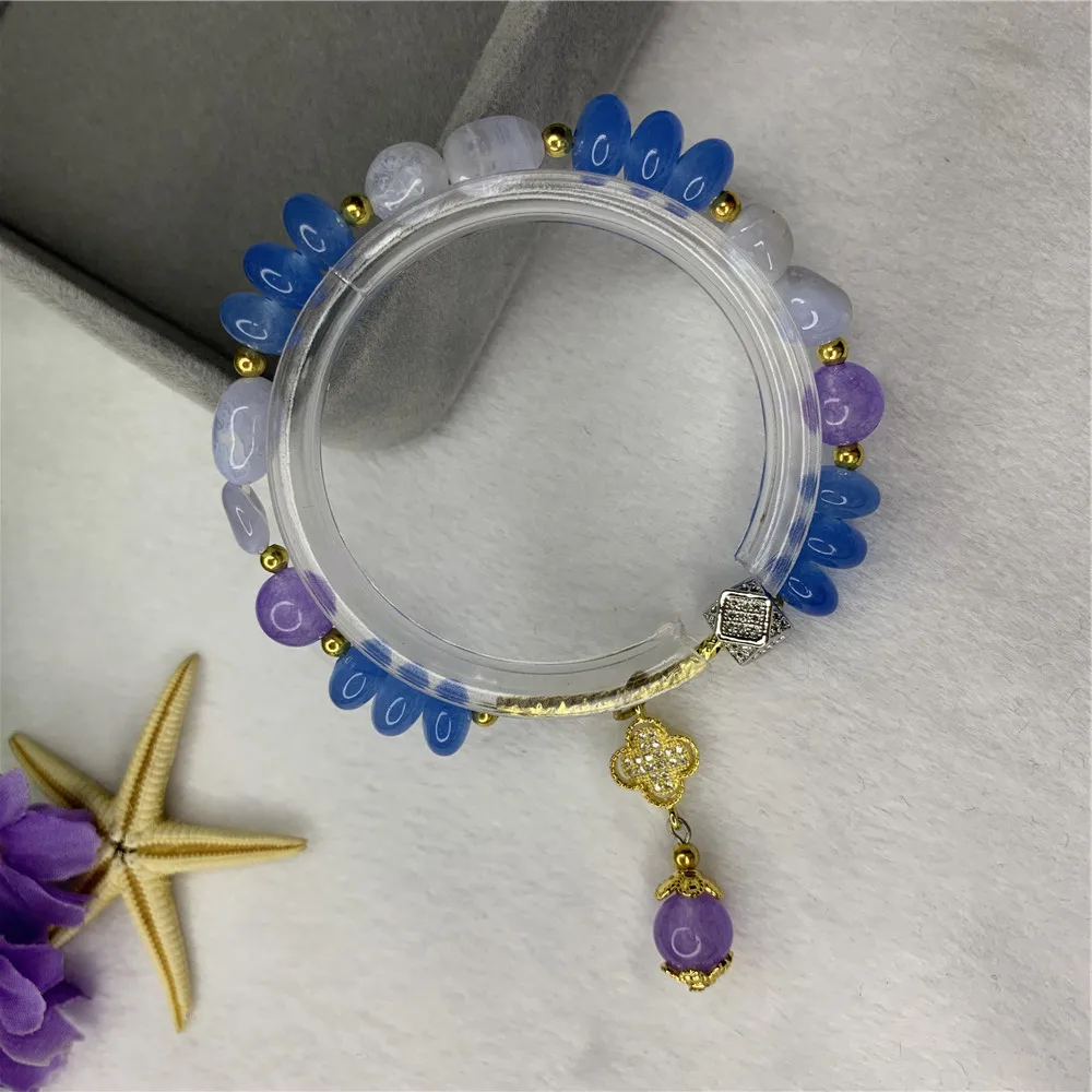 В богемном стиле ручной работы бусы из натурального камня браслет 5x8 мм нефрит