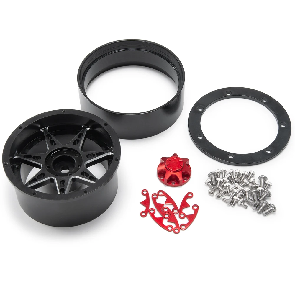 

AXSPEED 1/2/4/5Pcs Metal Alloy 2.2inch Beadlock Wheel Hub Wheel Rims for 1/10 Axial SCX10 Wraith 90018 RC Crawler Car