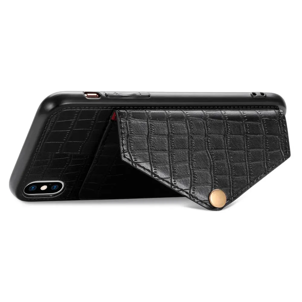 Чехол для iphone xs max с крокодиловым тиснением может поглощать карты функцией