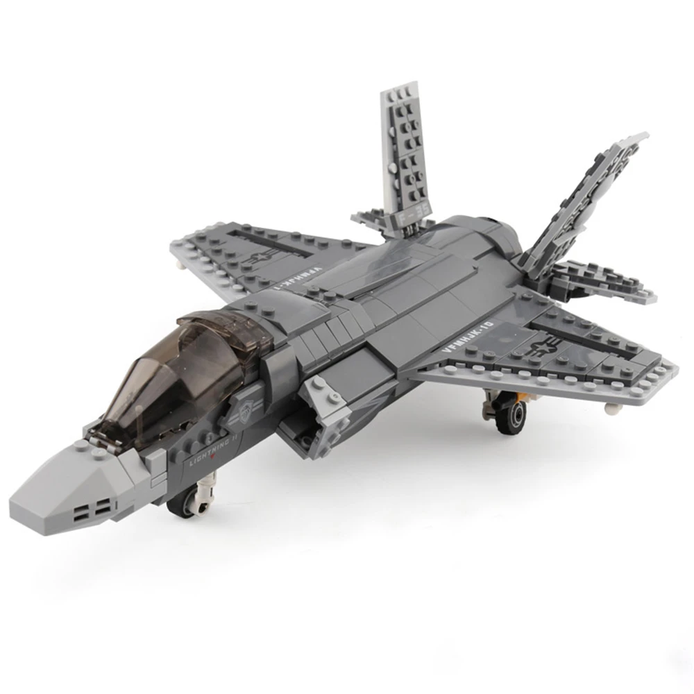 Конструктор военного самолета Xingbao вертолет A10 F35 Fighter WZ10 Copter AC130 Gunboat конструктор