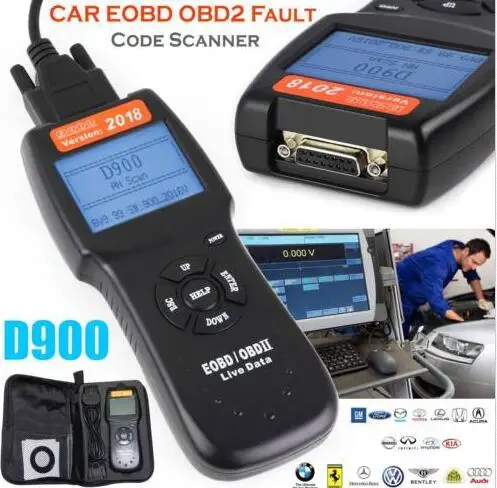 D900 OBD2 CANBUS считыватель EOBD Автомобильный сканер двигателя диагностический кода
