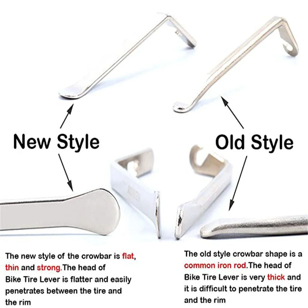 3 pcs Portable Repair Opener Breaker Tools Premium Bicycle Tire Lever Tyre Spoon Iron Changing Tool Bike Levers For Cycling | Спорт и