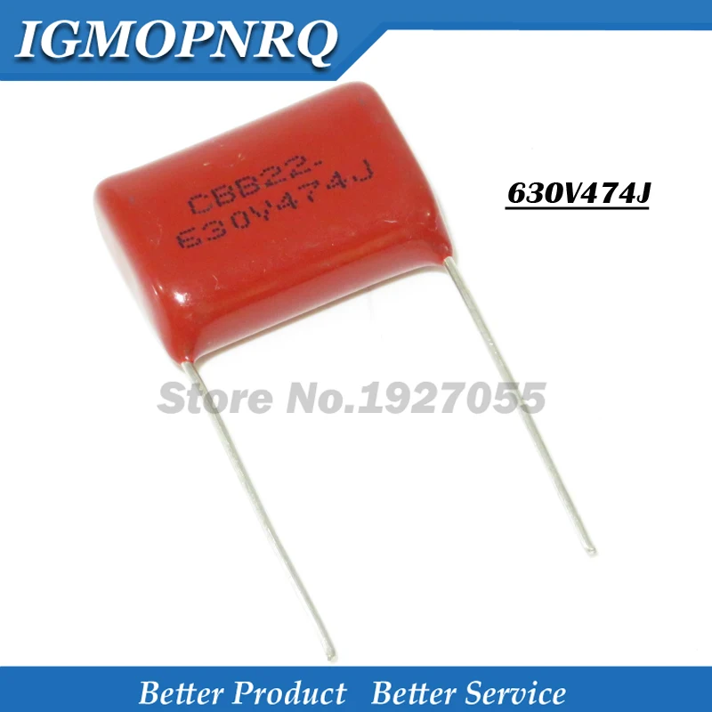 

10PCS 630V474J 0.47UF Polypropylene film capacitor 470NF Pitch 20MM 630V 474 CBB new 630V474J-P20