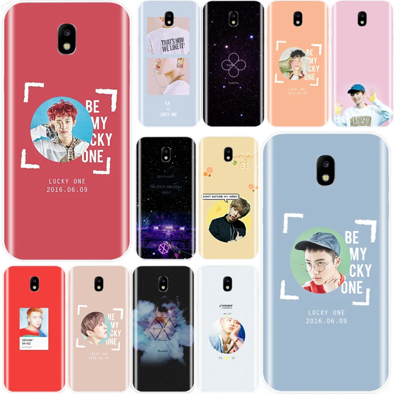 Чехол для телефона Kpop exo Lucky one KOKOPOP чехол из ТПУ Samsung Galaxy J4 J5 J6 J8 2018 J3 J7 2017 J7MAX 2016 J3PRO |
