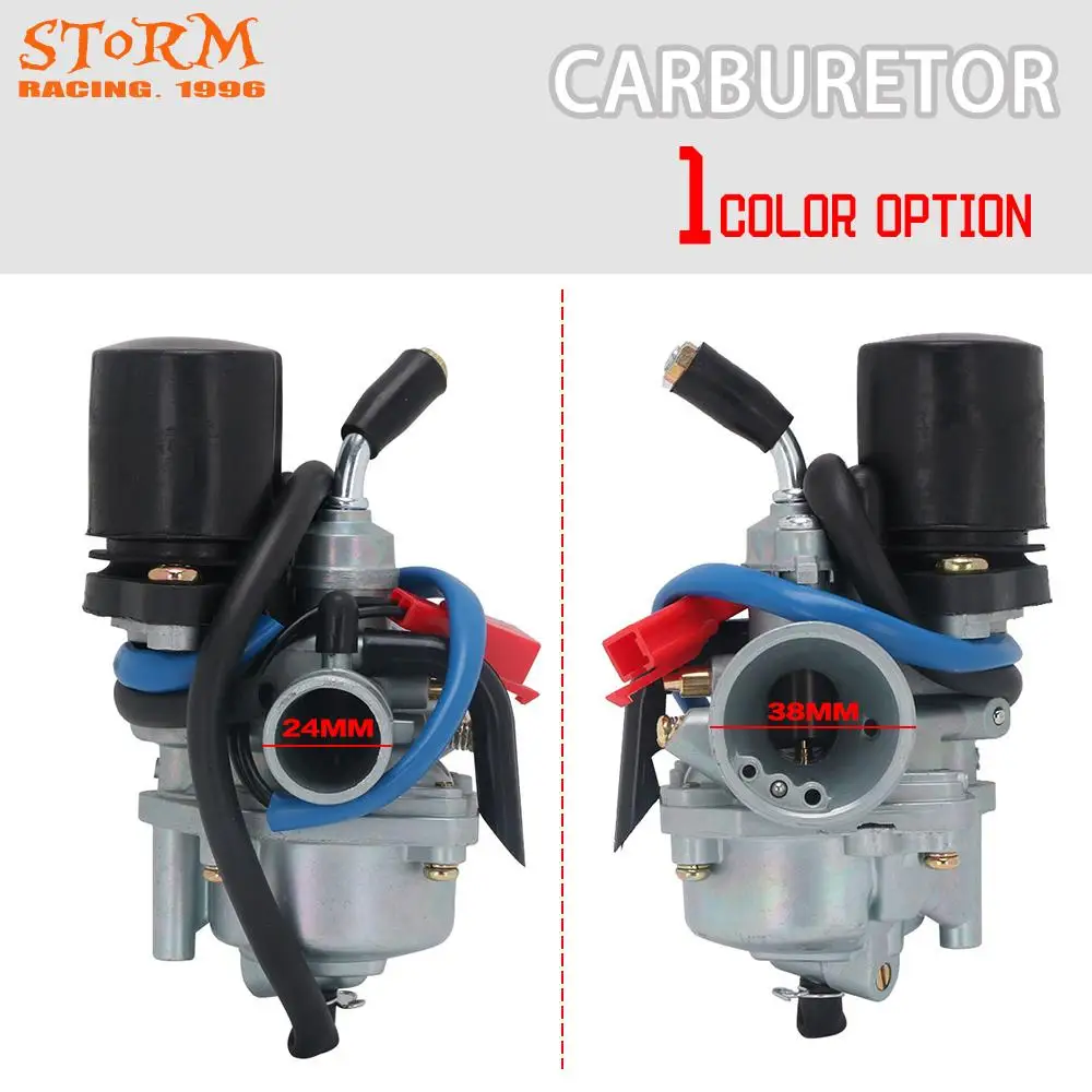 Мотоцикл 24 мм Carb Мопед Карбюратор для 2-х тактный двигатель Piaggio Zip Yamaha Jog 50cc скутер