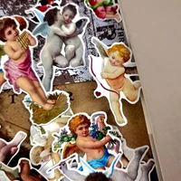 17pcs cute fairy stickers aesthetic retro sticker vintage book decorative journal notebook planner scrapbooking diy stationery