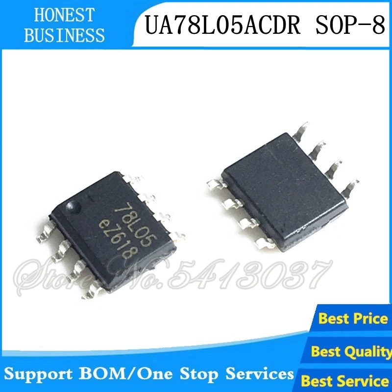 20 шт./лот UA78L05ACDR 78L05A 78L05 SOP 8 фиксированный Положительный Регулятор напряжения 5 В