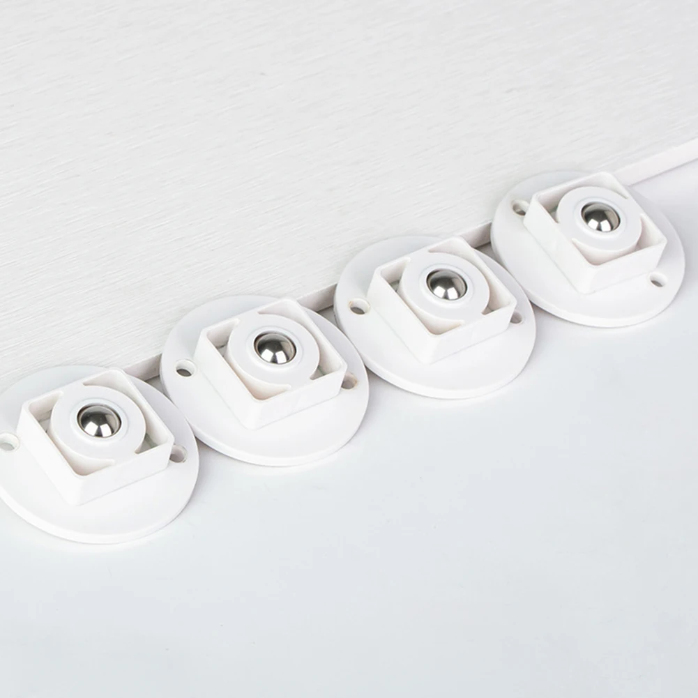 

4pcs Caster Pulley 360 Degrees Universal Wheel Sticky Storage Box Roller Wear-resistant Roller Swivel Furniture Caster Roller