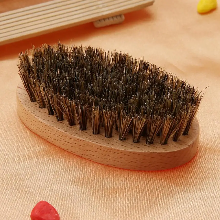 Щетка для бороды мужчин щетка очистки волос лица усы овальная борода Массажная