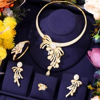 siscathy african dubai luxury wedding jewelry set for women bride nceklace earrings rings bracelet female party zircon accessory