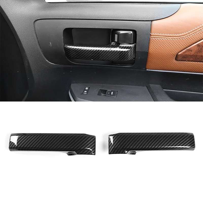 

2 шт., накладки на внутреннюю дверную ручку автомобиля из углеродного волокна для Toyota FJ Cruiser 2007-2014
