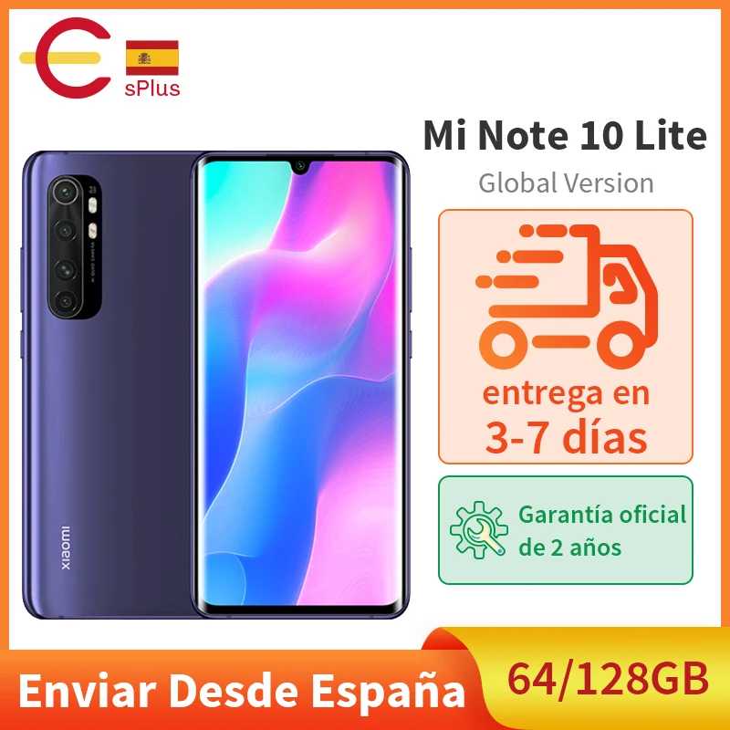 Глобальная версия Xiaomi Mi Note 10 Lite 6 ГБ 64 Гб 128 мобильный телефон 64-мегапиксельная